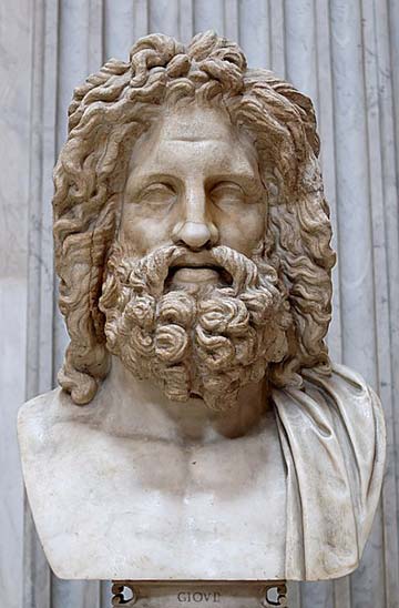 Lo "Zeus di Otricoli" - Copia marmorea romana di un originale greco del IV secolo a.C.